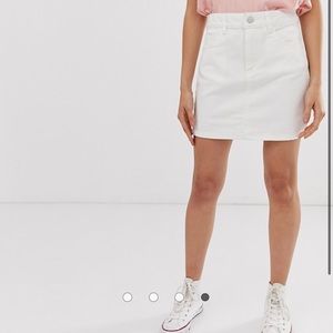ASOS petite white denim jean skirt Miss Selfridge